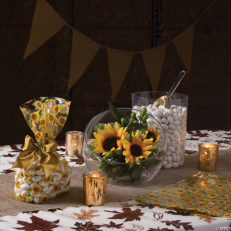 Fall Leaves Plastic Tablecloth Roll Oriental Trading