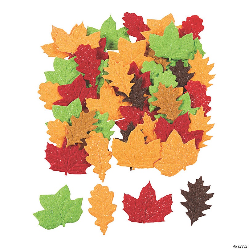 Fall Leaves Self-Adhesive Shapes - 48 Pc.