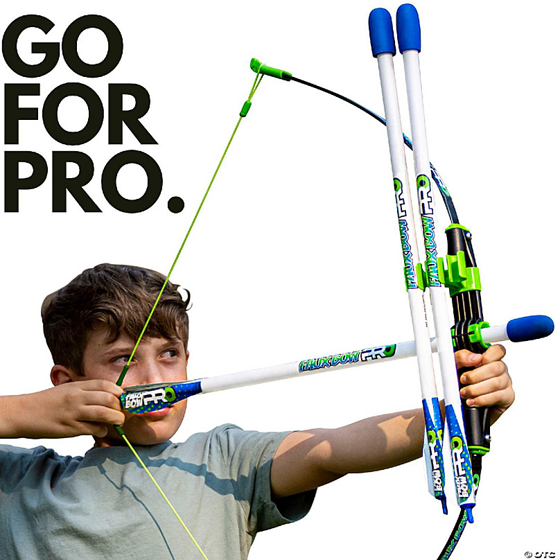 Faux Bow Pro Shoots Over 200 Feet Bow and Patented Arrow Archery Set 