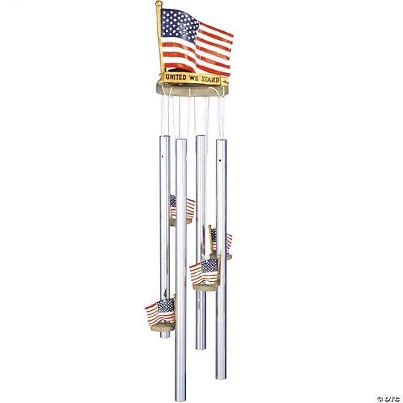 FC Design 23" Long United We Stand Flag Round Top Wind Chime