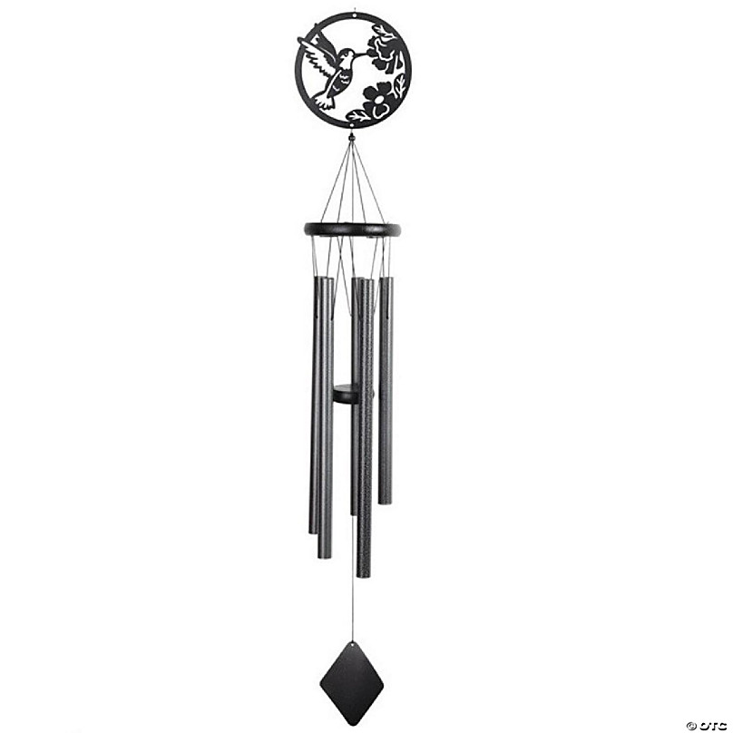 FC Design 40 Long Metal Black Heart Shape Wind Chime