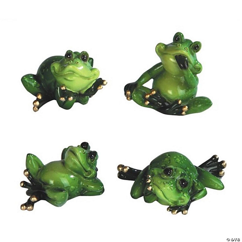 Tiny frog figurine glass frog miniature frog sculpture for