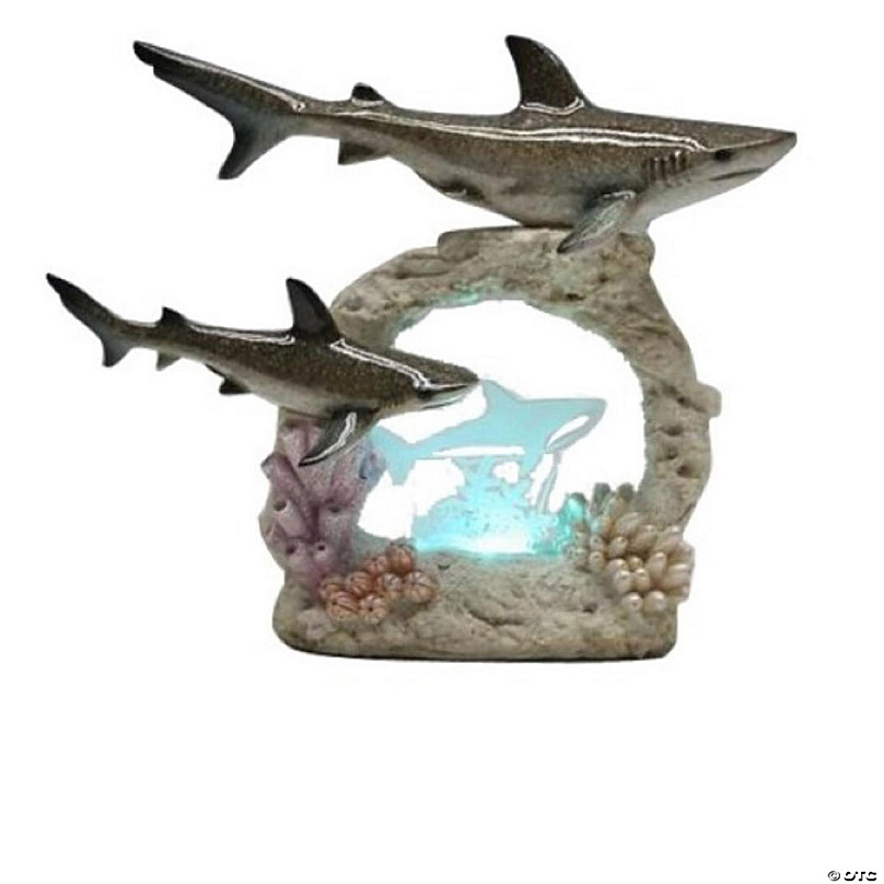 FC Design 7'H LED Shark with Baby Statue Fantasy Decoration