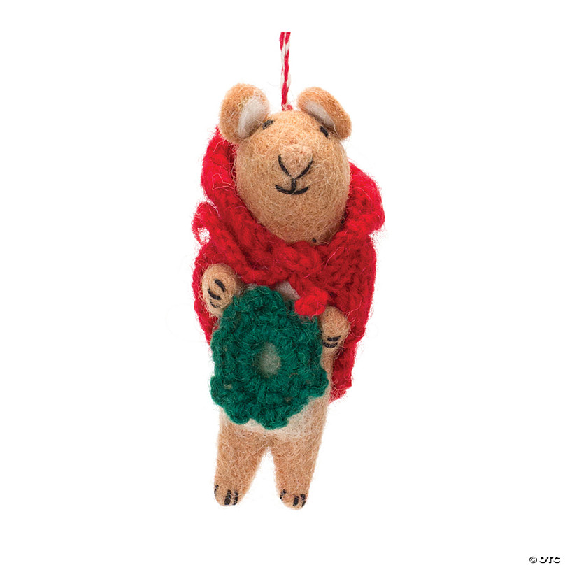 Felt Wool Mouse Ornament (Set of 6)