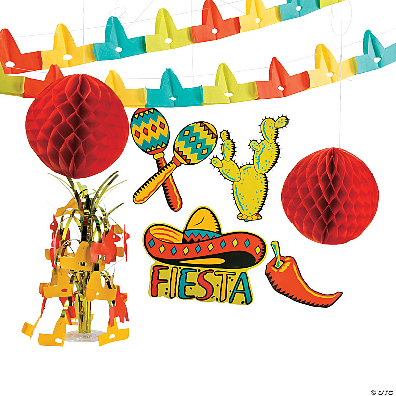  Fun Express - Plastic Mexican Cutout Banner - 100 Feet - For  Cinco De Mayo or Fiesta Party Decorations : Toys & Games