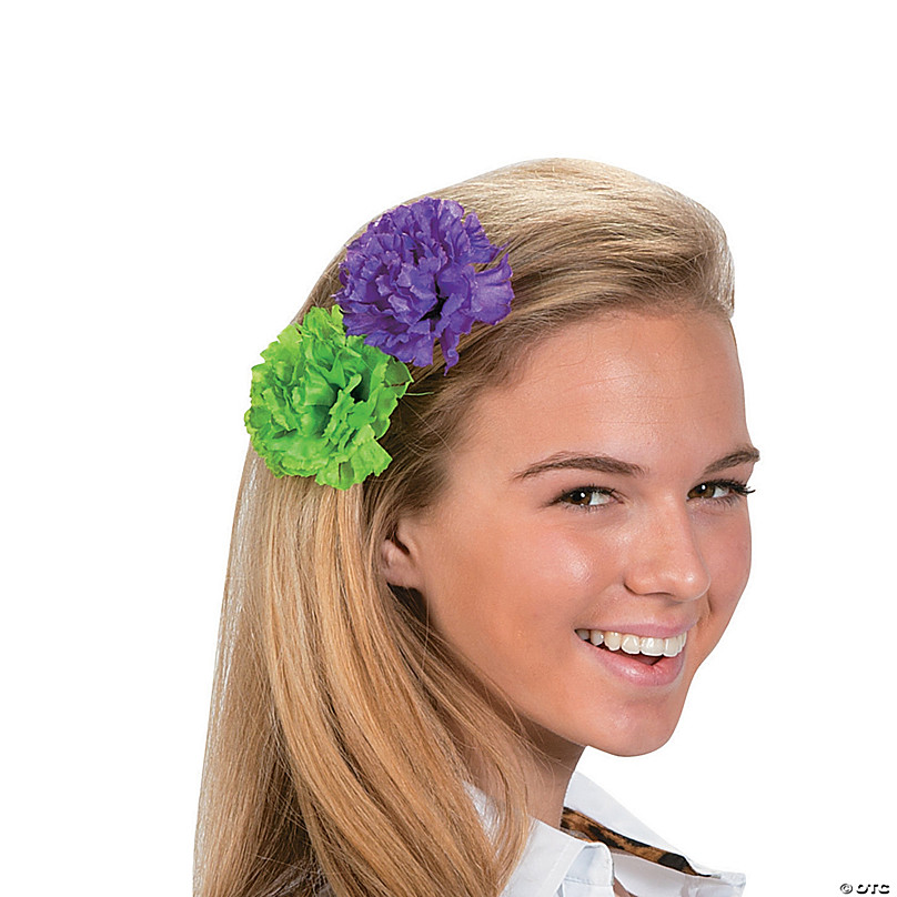 fiesta flower hair clips