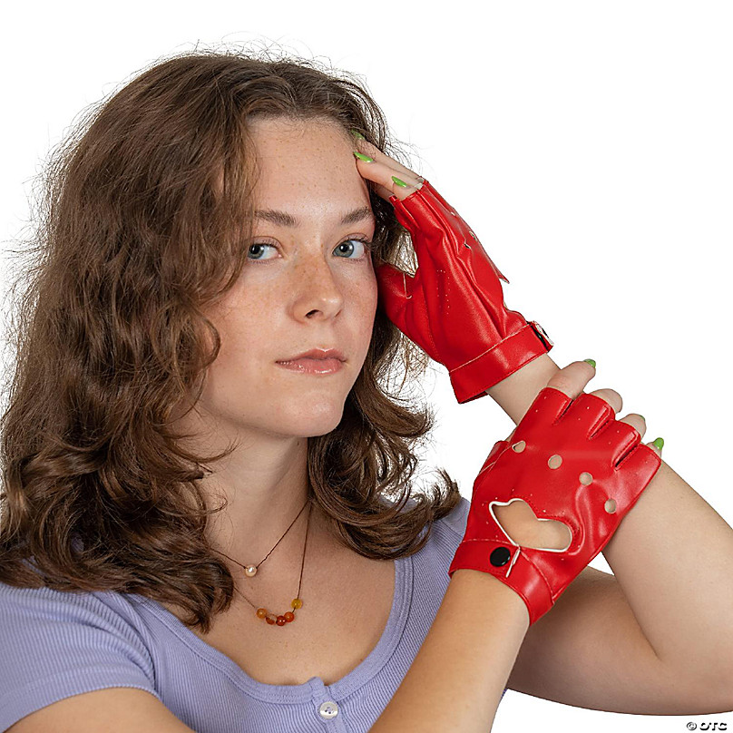 Women Punk Rock Half Finger Gothic Gloves