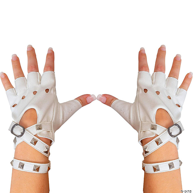 Unisex Punk Party Fingerless Leather Glove Rivet Personality