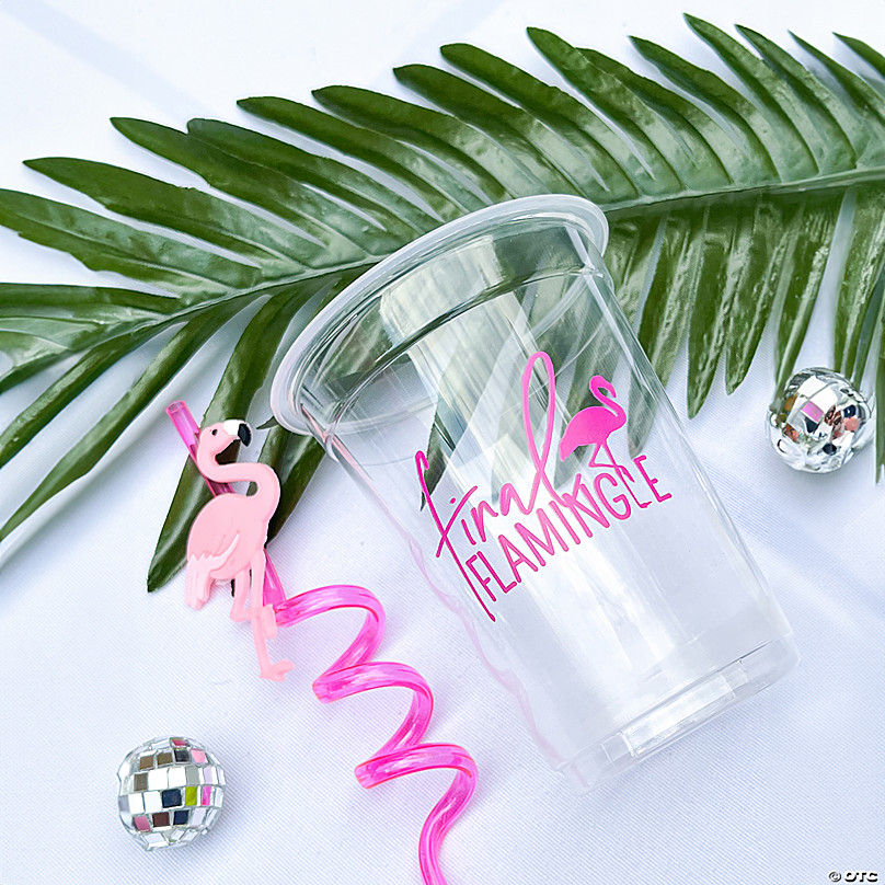 Flamingo BPA-Free Plastic Silly Straws - 12 Pc.