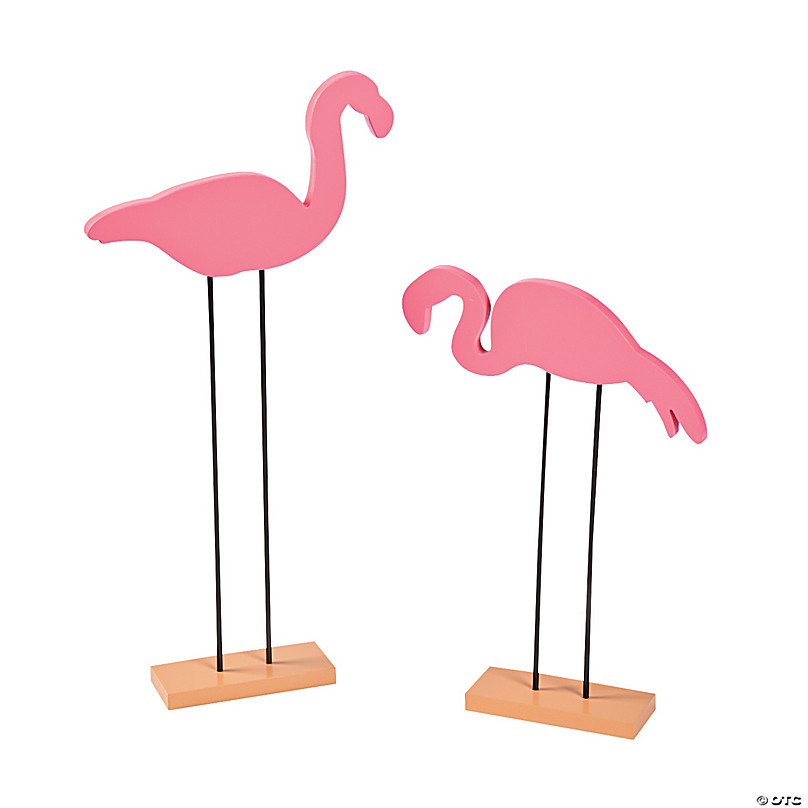 Details about   Oriental Trading Company Fun Express Mini Pink Flamingo Lawn Ornaments 2 Pc, 8" 