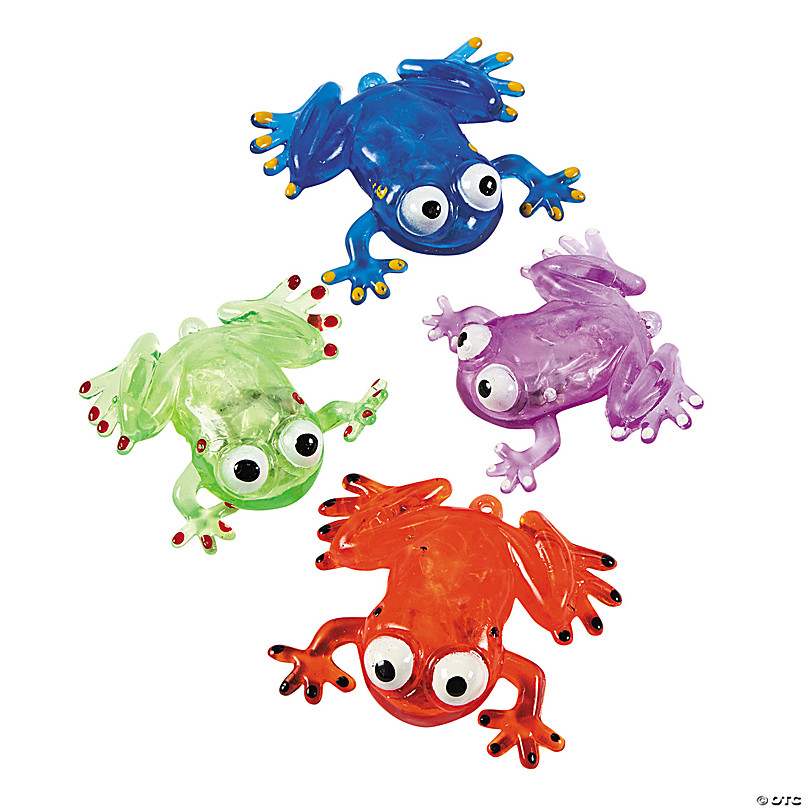 Flashing Squishy Frogs with Beads - 12 Pc.