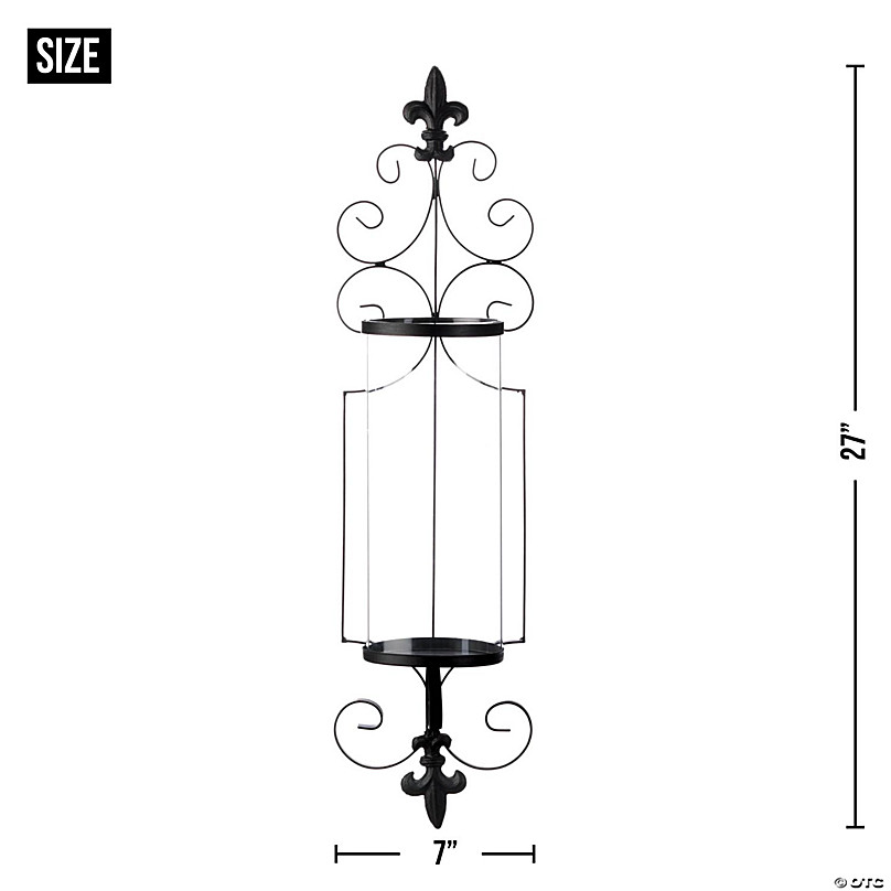 Wrought Iron Wall Hook Rack / Purple or Pick Color / Fleur De Lis