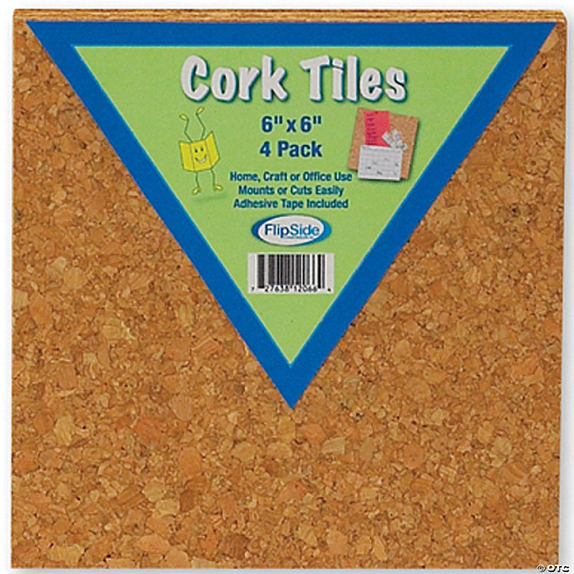 Dark Cork Squares, 12 x 12, Pack of 4