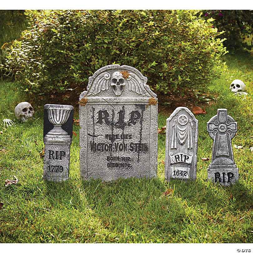 Foam Tombstone Yard Decoration Set - 4 Pc. | Oriental Trading