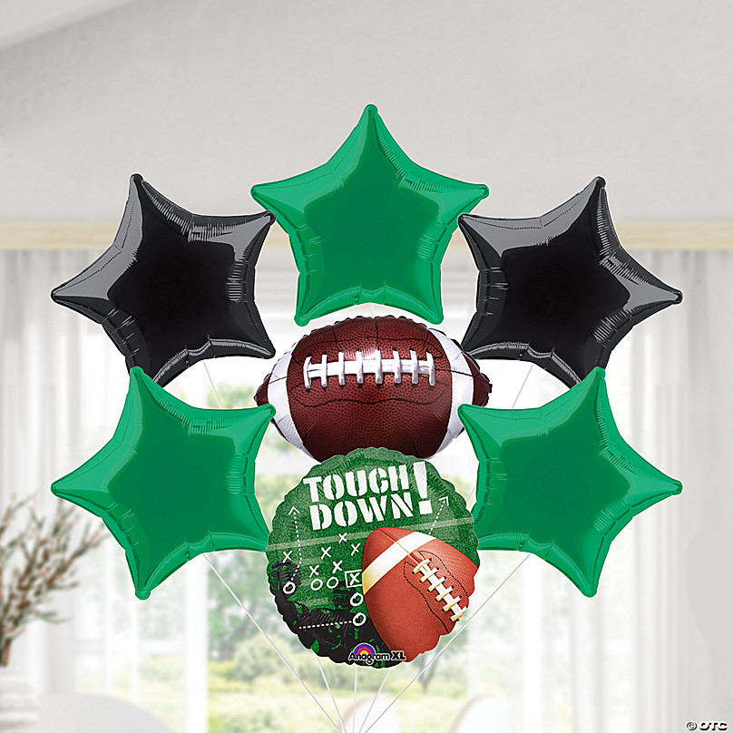 Super Bowl LVI 56 Foil Mylar Football Balloons Party Pack, 7pc Decoration Kit