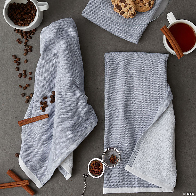 DII Gray Recycled Cotton Waffle Dishtowel (Set of 6)