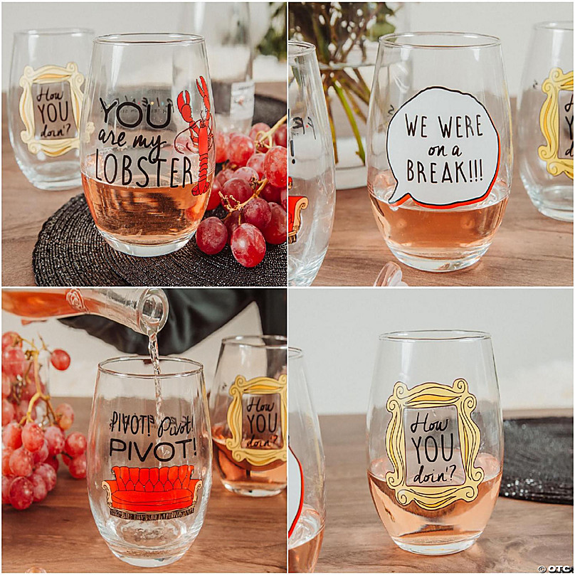 Beer Glasses with Funny Sayings Set of 4 by Grasslands Road - $35.00