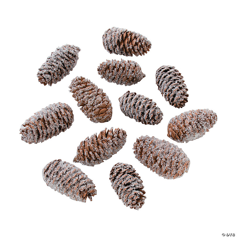Large Frosted Pine Cone w/Pick 5 - Sheerlund Products LLC