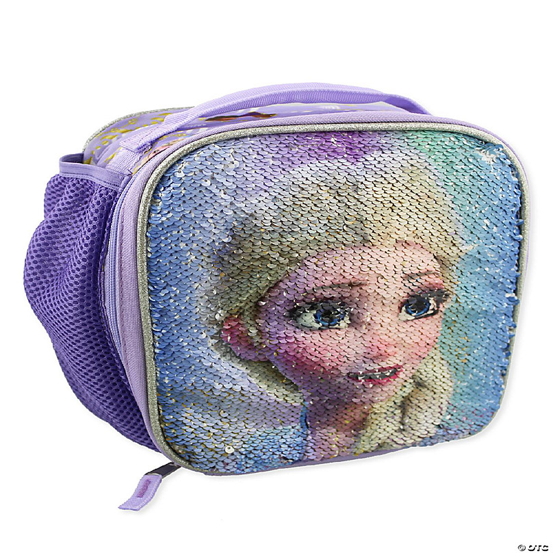 Disney Frozen Girl's Elsa Compartment Soft Lunch Box (Blue/Magic) Blue