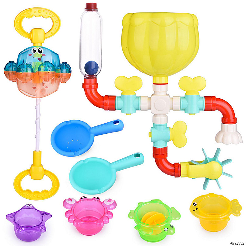 Bubble Bee Bath Toy Pipes N Valves. Stem Toys with Water Wheel