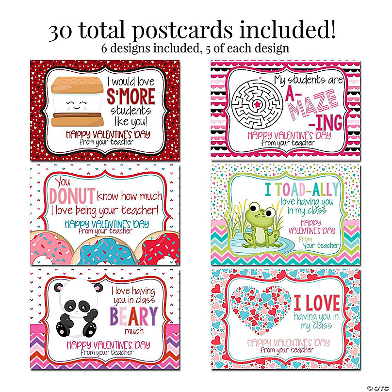Valentine's Day Postcards for Teachers – Amanda Creation