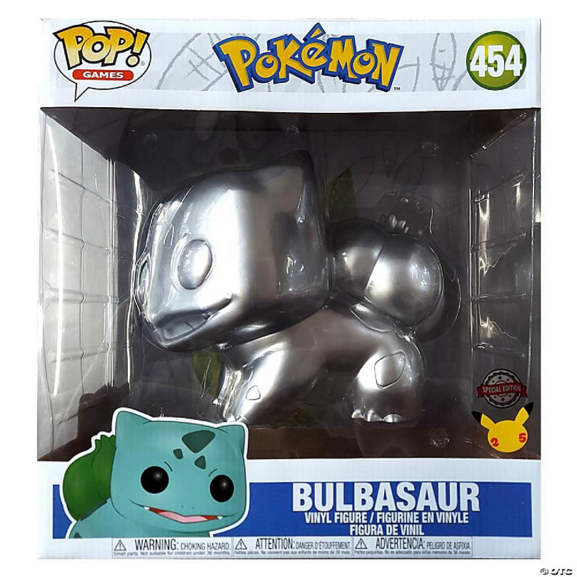 Bulbasaur (Argent Métallique) 10 pouces - Funko Pop! Jeux - Pokémon
