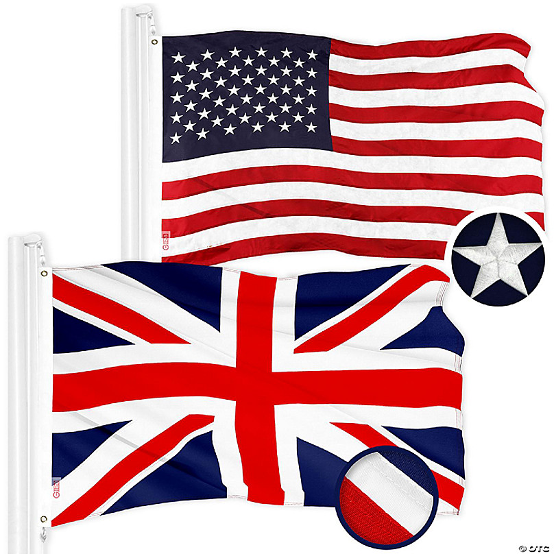 G128 3x5ft Combo USA  Rhode Island No Golden Border Embroidered 210D Polyester  Flag Oriental Trading