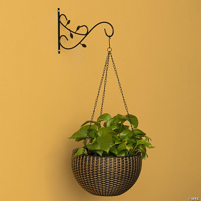 Gardenised Decorative Metal Wall Mounted Hook for Hanging Plants, Bracket  Hanger Flower Pot Holder, 2 Pack