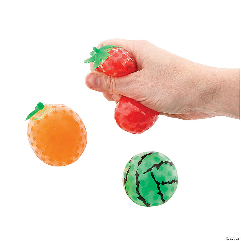 Strawberry Gel Beads Sensory Shapes - 12 Pc.