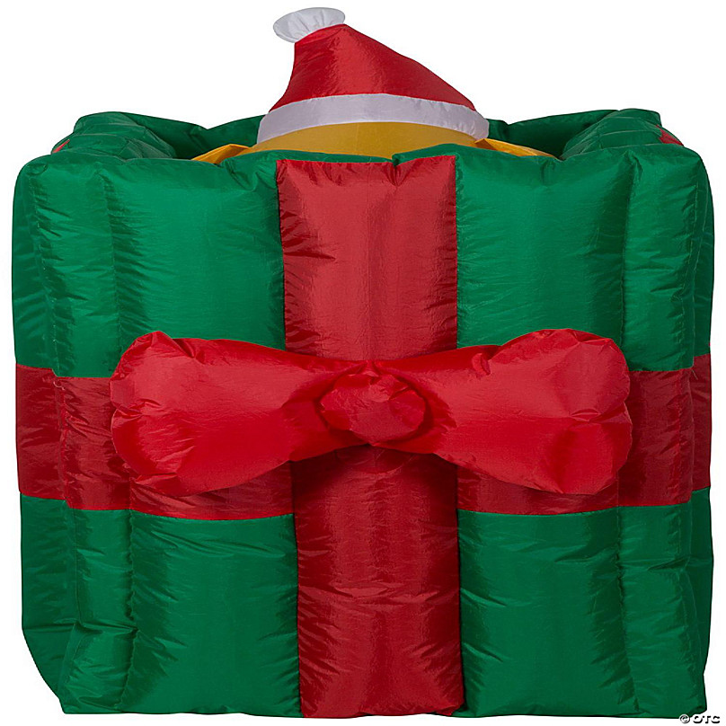 5' Santa Claus Popping Out of a Gift Sack Yard Inflatable