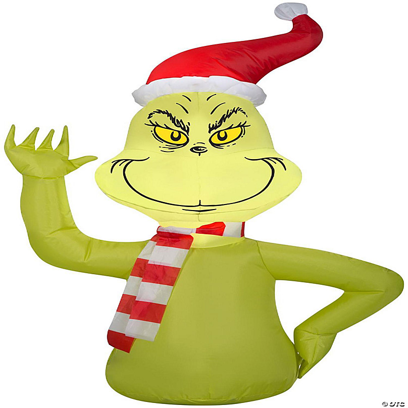 Dr Seuss THE GRINCH Car Buddy Christmas Airblown Inflatable Funny Gemmy 3.5  ft 191245181699