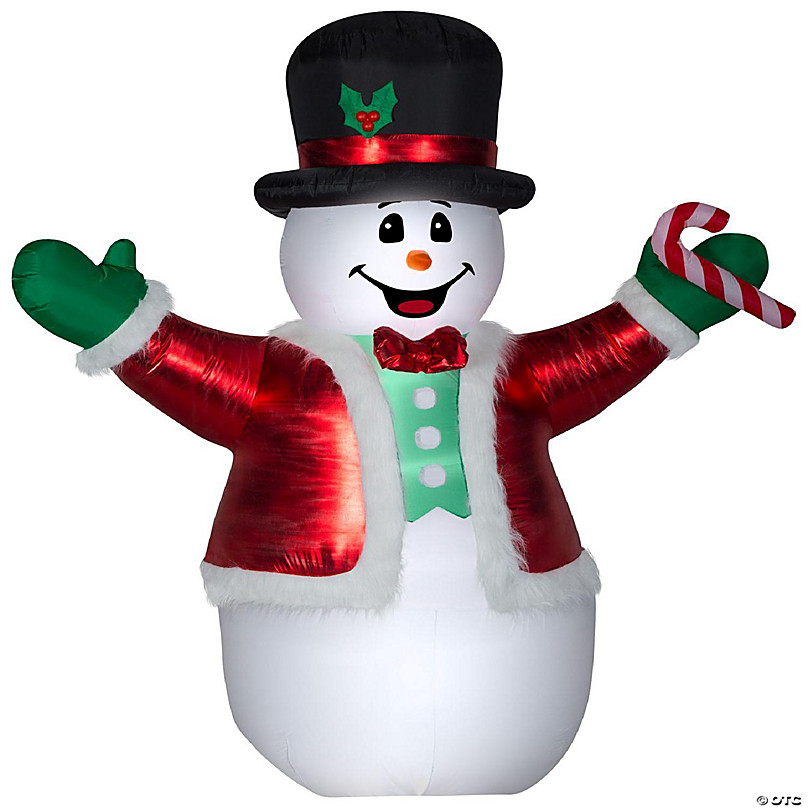 Gemmy Christmas Airblown Inflatable Mixed Media Luxe Snowman Giant 8.5