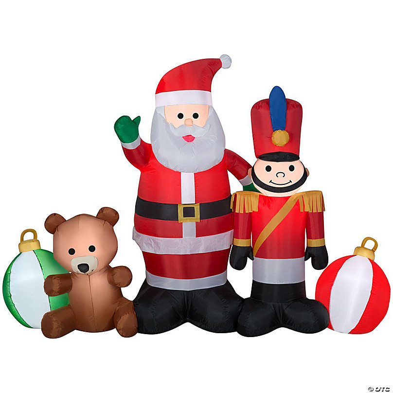 Gemmy Christmas Airblown Inflatable Santa and Toys Collection Scene 5