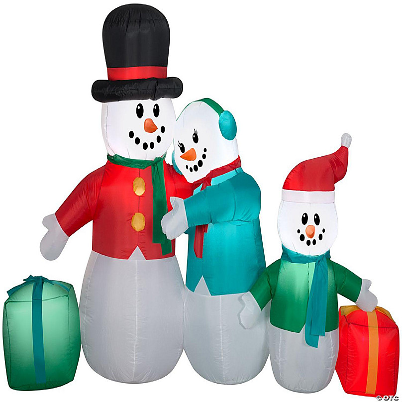 Gemmy Christmas Airblown Inflatable Snowman Family Collection Scene 5