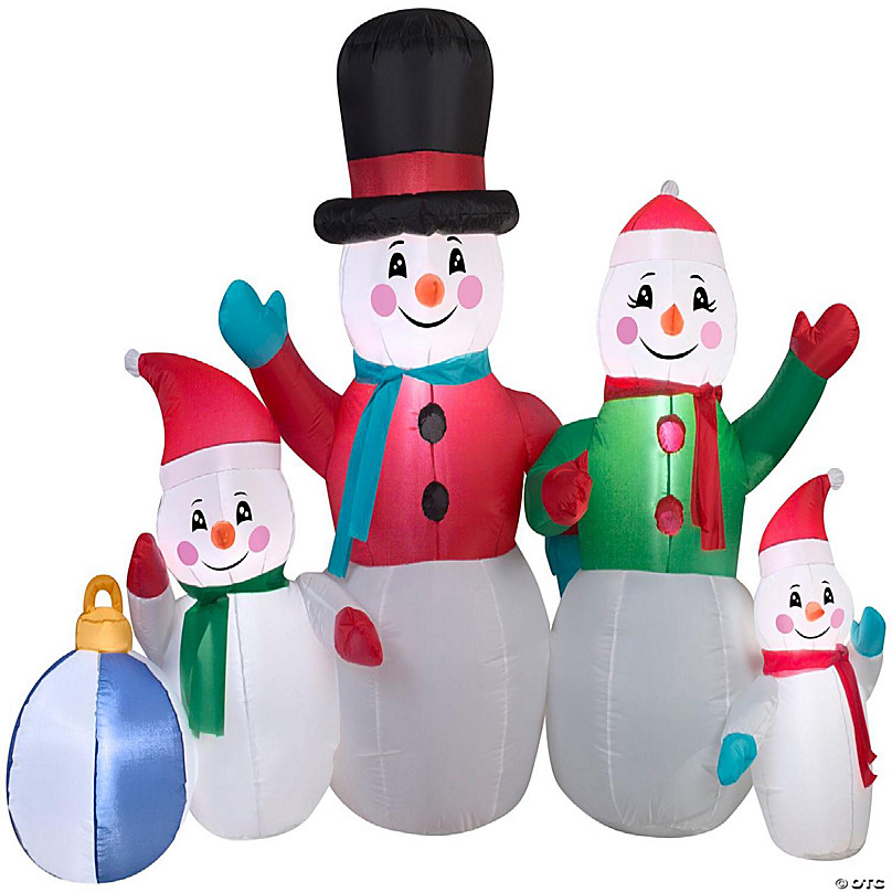 Gemmy Christmas Airblown Inflatable Snowman Family Collection Scene 5