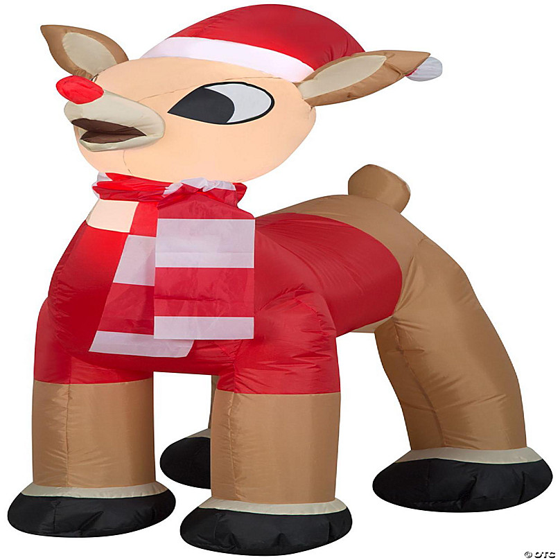 Gemmy 9.5' Airblown Christmas Inflatable Yeti with Santa Hat Scarf