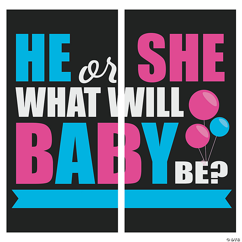 Gender Reveal Backdrop Banner Oriental Trading