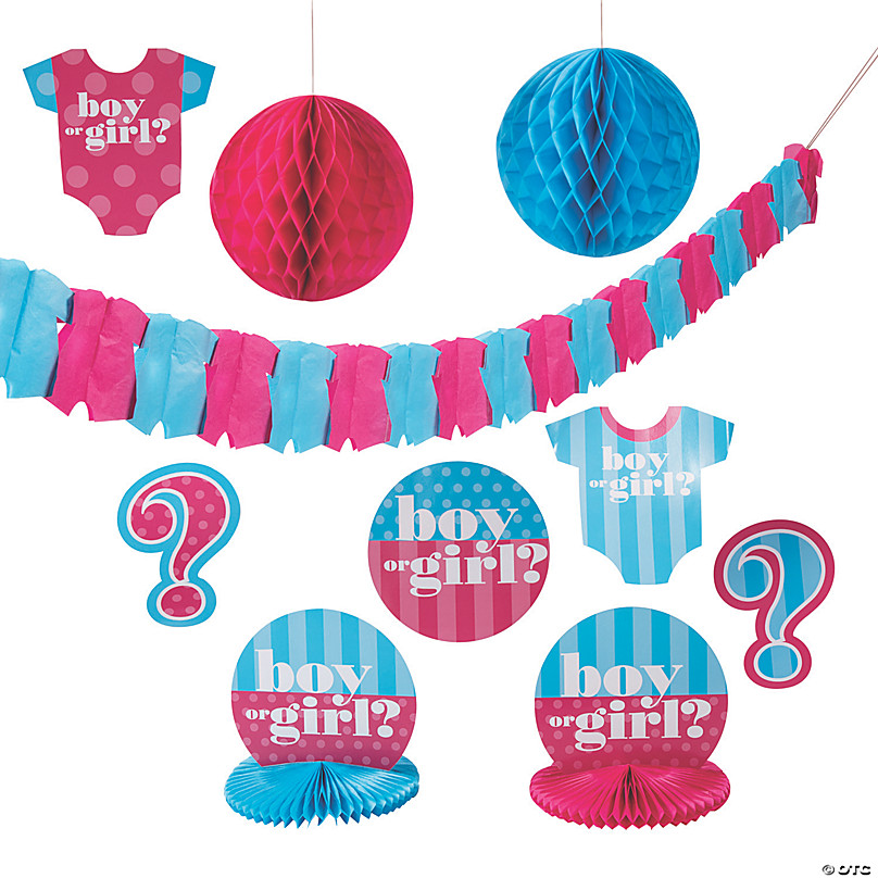 Gender Reveal Party Decorating Kit - 10 Pc.