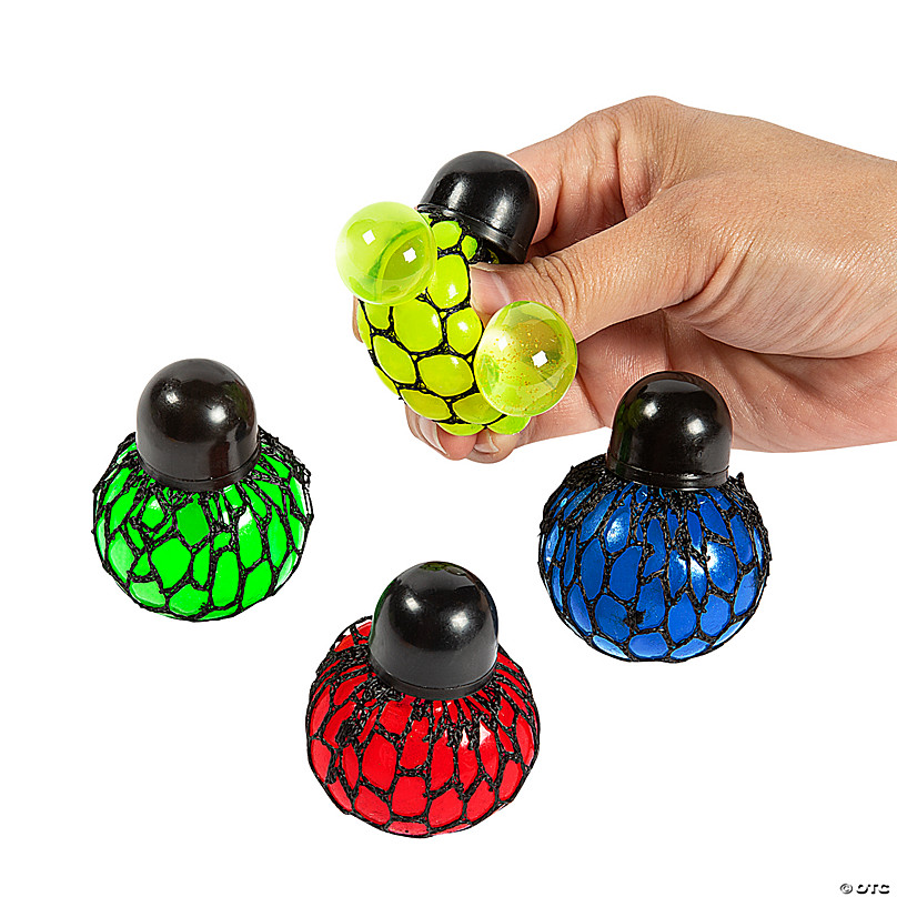 Wholesale Lot of 12 Squishy Mesh 3" Stress Reliever Balls Anxiety Fidget  BULK 