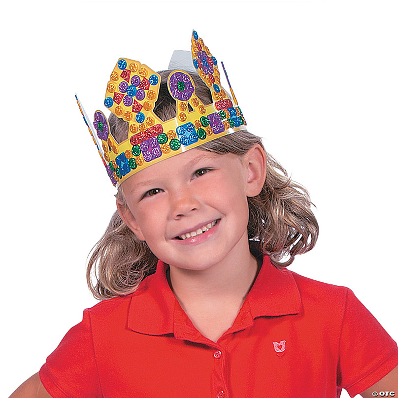 Glitter Mosaic Crown Craft Kit - Makes 12