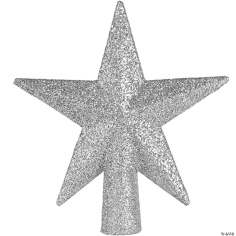 Nantucket Distributing, Holiday, New Clear Star Ornament With Silver  Glitter Silver String For Hanging On Tree