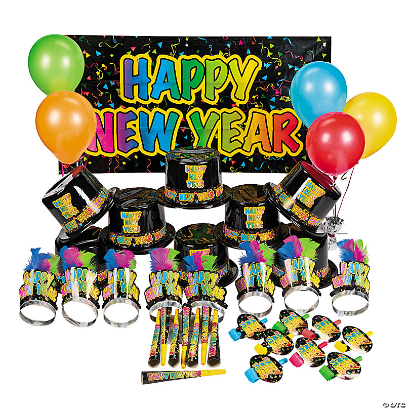 Happy New Year Foil Dangling Paper Cutouts New Years Eve Party Celebration 1-7A 