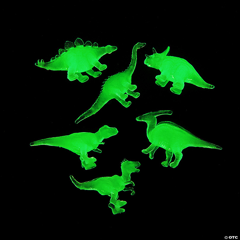24 Piece Glow in the Dark Dinosaurs 