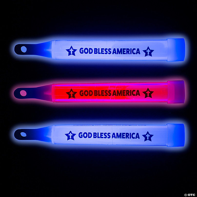Patriotic 2 Inch Mini Glow Sticks - Red, White, Blue