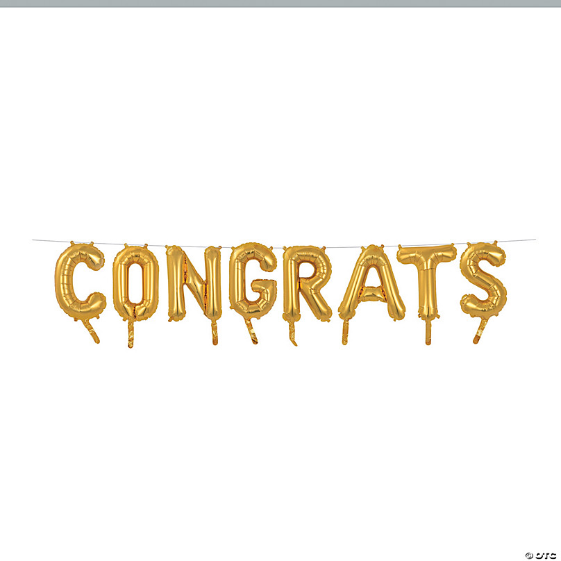 Congrats - Gold Foil Stamped DIY Banner Kit
