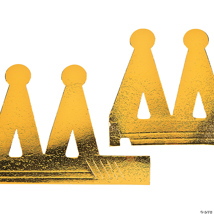 NEW Gold Foil King Crowns Paper RINCO FREE SHIPPING Dozen 