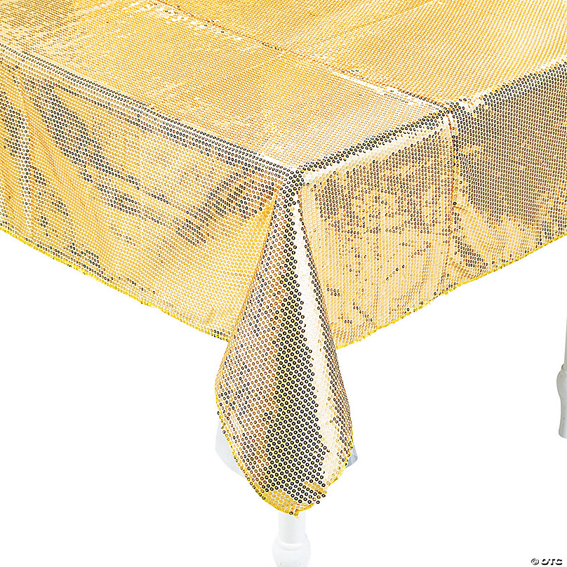 tire education dish Gold Tablecloths | Oriental Trading Company
