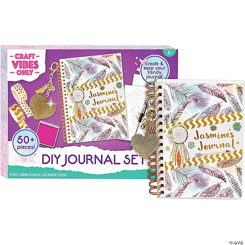 Good Vibes Journal DIY Set by Craft Vibes Only – Personalized Diary for  Girls - Ages 8 & Up