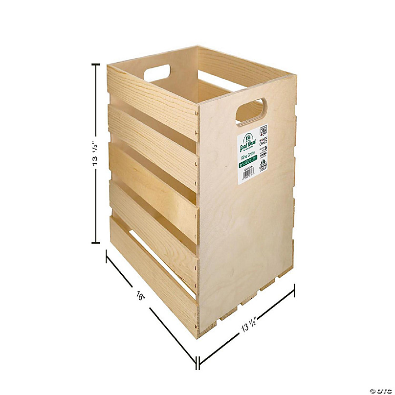 Good Wood Crates Solid End 16x13.5 x13.5 (3 piece)