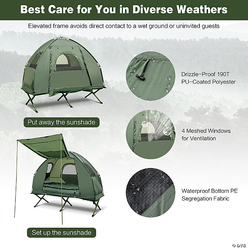 Zenithen Outdoor 360 Degree Portable Lawn Swivel Camping Bag Chair w/ Arms,  Smoke Grey 